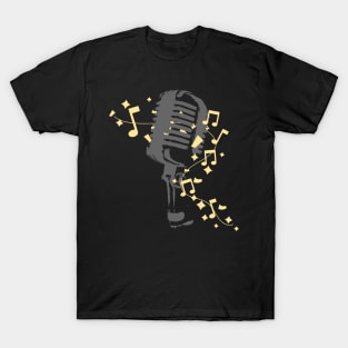 Microphone and music T-Shirt